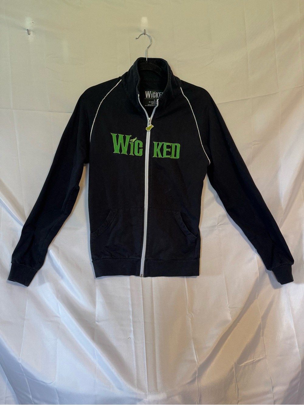 Wicked Black Zip-Up Jacket with Green Logo
